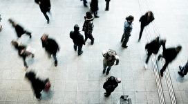 Blurred pedestrians